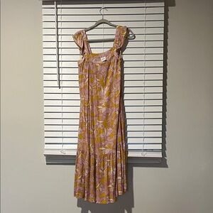 Knox Rose Pink and Yellow Midi Dress